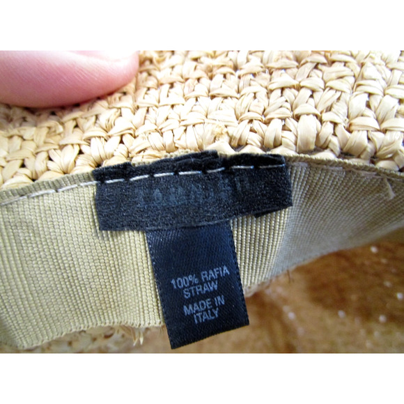 Tarnish Made In Italy Natural Tan Straw Raffia Fedora Hat Women OS main image 4